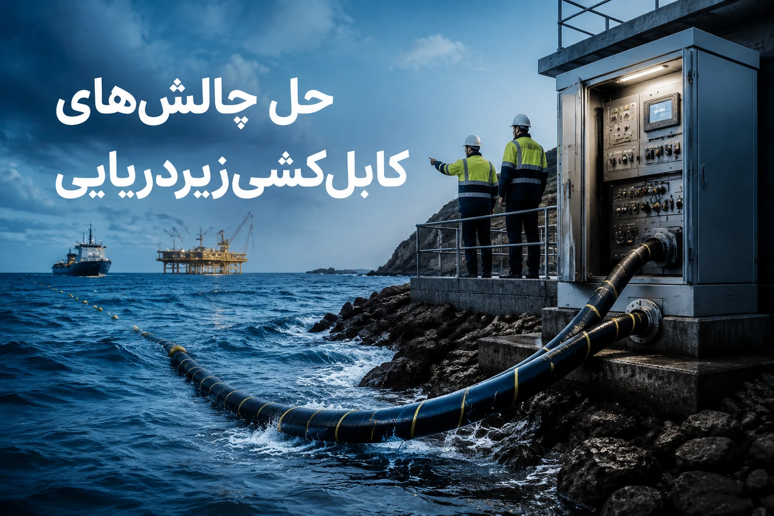 حل چالش‌های کابل‌کشی زیردریایی برای اتصال تابلو برق